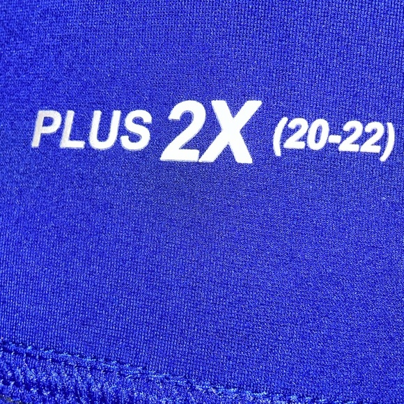 LUXE SLIMS 2x Plus Slim Blue Capri design on ankle like new  size 20 / 22 - Picture 10 of 11